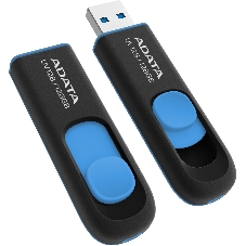 Флешка USB ADATA UV128 (AUV128-128G-RBE), 128Gb, USB 3.0, R/W 100/30, черный/синий