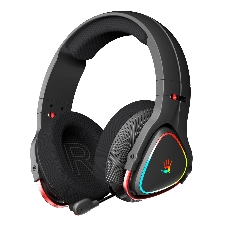 Гарнитура Bloody MR710 чёрный, беспроводная + проводная, Bluetooth, до 44 ч, подсветка