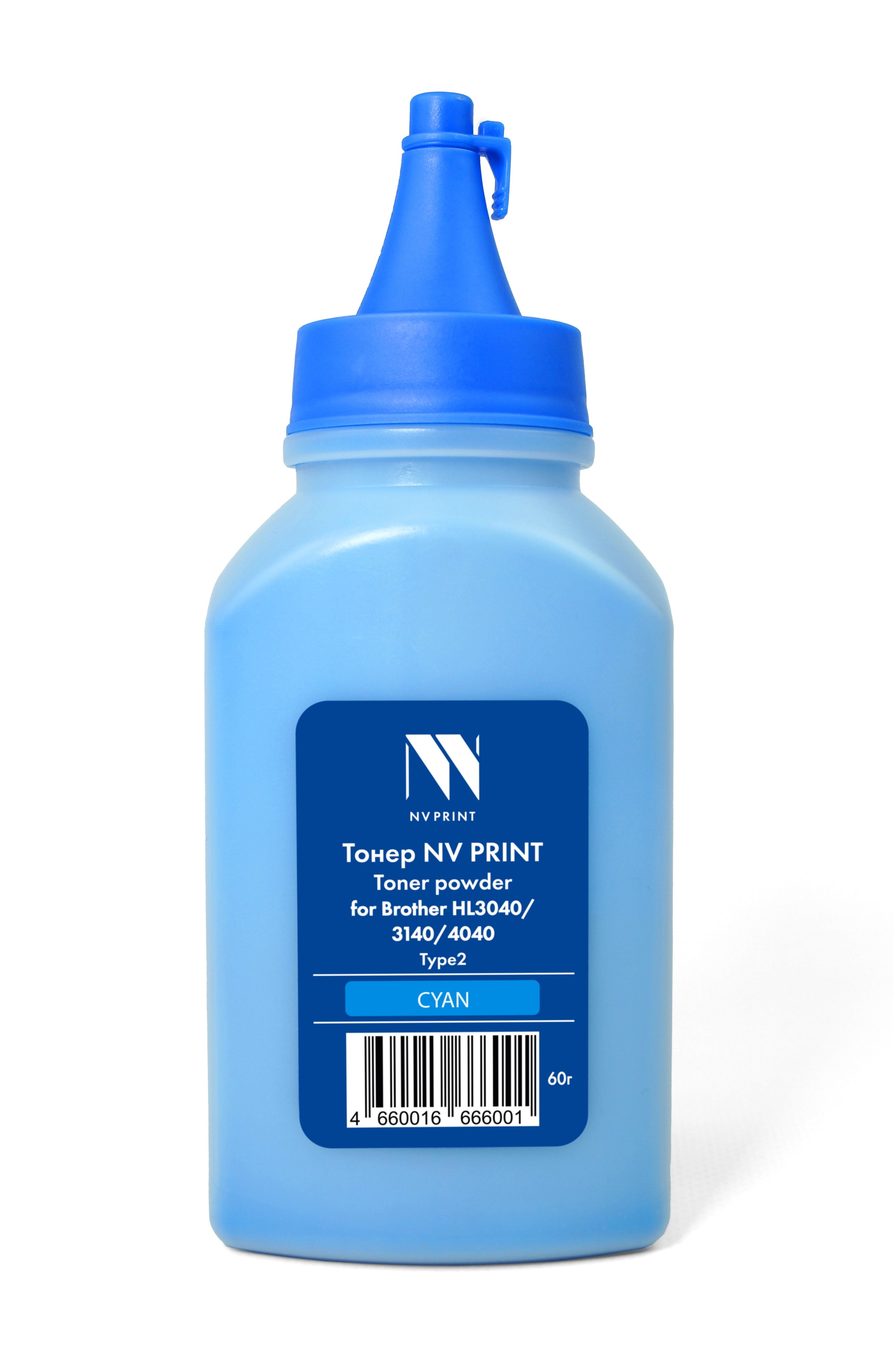Тонер NVPrint для Brother HL3040/3140/4040 Type2 (60г) Cyan совместимый