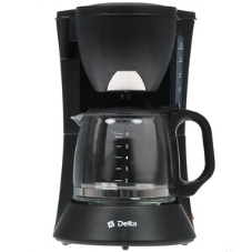 Кофеварка капельная Delta DL-8153 черный, исп. кофе - молотый, 0,6 л, 600 Вт