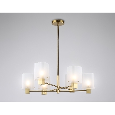 Люстра Ambrella light LH57031/6 BS/SM латунь/дымчатый E14/6 max 40W D690*690
