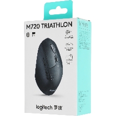 Мышь беспроводная Logitech M720 Triathlon черный, 1000 dpi, радиоканал, Bluetooth, USB, кнопки - 8