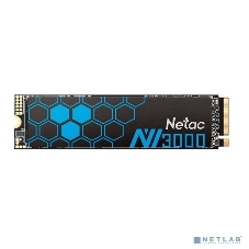 Накопитель SSD Netac NV3000, 500Gb, PCIe 3.0 x4, M.2 2280, NVMe, R/W 3000/2100, с радиатором