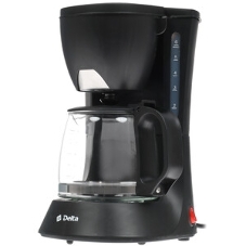 Кофеварка капельная Delta DL-8153 черный, исп. кофе - молотый, 0,6 л, 600 Вт