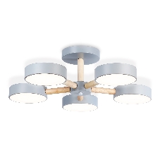 Светильник Ambrella light FL4826/5 GR серый 3000K-6400K 65W D580*160 (ПДУ ИК)