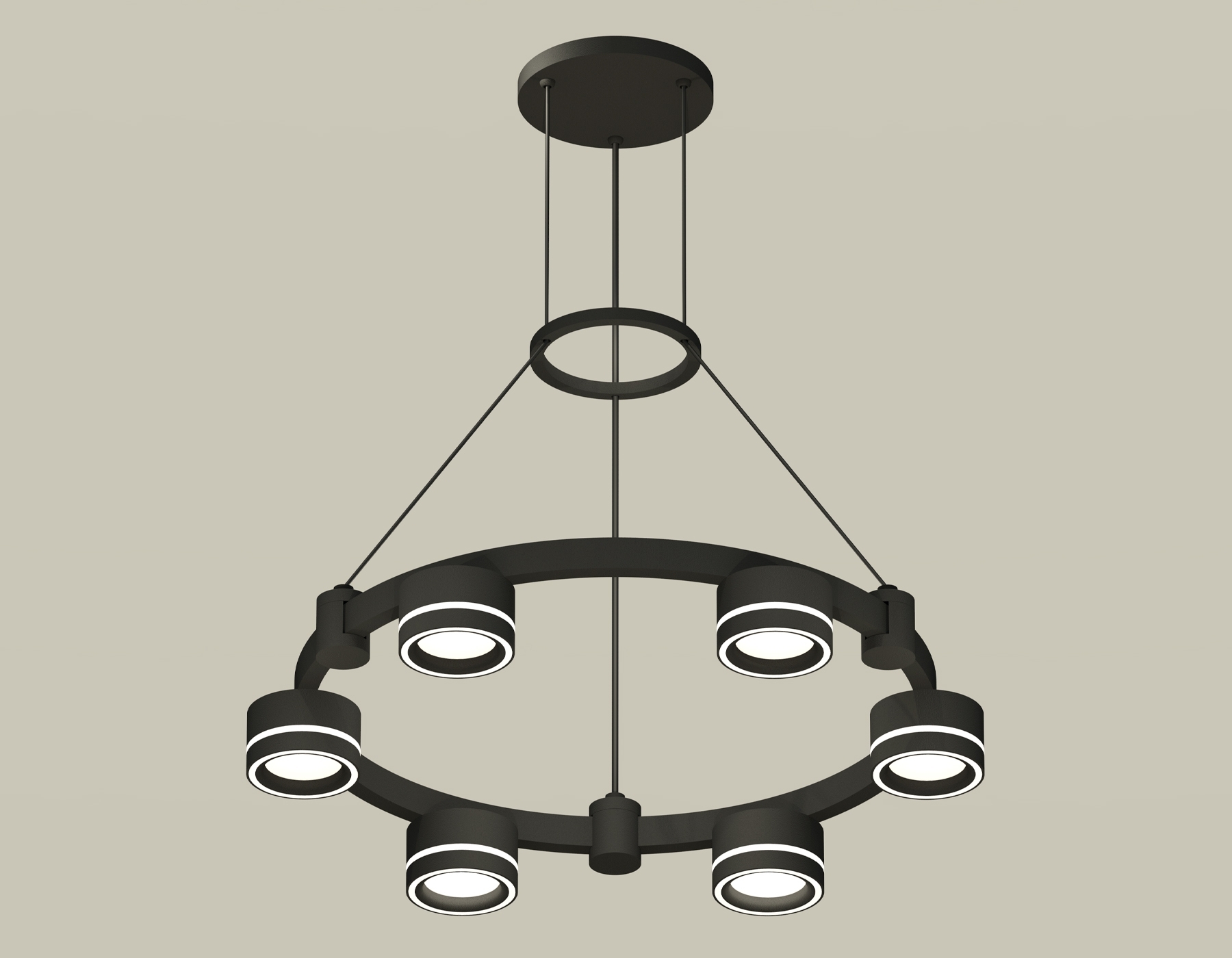 Светильник Ambrella light XR92051201/6 SBK/FR черный песок/белый матовый GX53 (A9205, C9232, N8434)