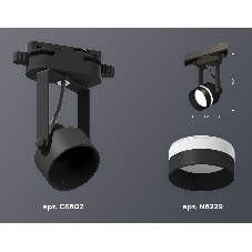 Светильник Ambrella light XT6602081 PBK/SBK/FR черный полированный/черный песок/белый матовый MR16 GU10 (C6602, N6229)