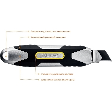 Нож OLFA OL-MXP-L X-design, цельная алюминиевая рукоятка, винтовой фиксатор, 18 мм
