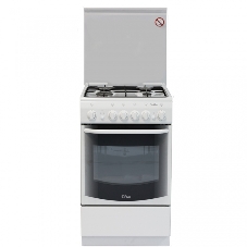 Плита газовая De Luxe 5040.33Г (КР) ЧР белый, конфорок 4 газовых, духовка 43 л, 50 см x 85 см x 50 см