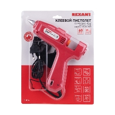 Клеевой пистолет Rexant 60 Вт O 11 мм С КНОПКОЙ (блистер)