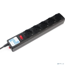 Сетевой фильтр Powercube SPG5-10M 10 м, 5 розеток, черный, коробка