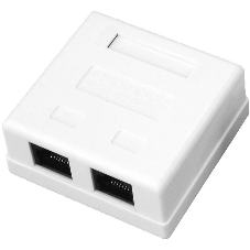 Розетка компьютерная Rexant 2-м ОП RJ45 CAT.5E бел.