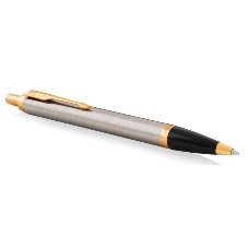 Ручка шариковая Parker IM Core K321 (CW1931670) Brushed Metal GT, M, синие чернила, подарочная коробка