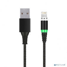 Кабель зарядки с магнитным отсоед. наконечн. 8-pin для Apple, длина 1м, до 2 А, черный (iK-510mt-2)