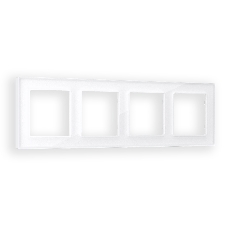 Рамка ALFA Platos (Белый Стекло органическое) 4-ая AF330104