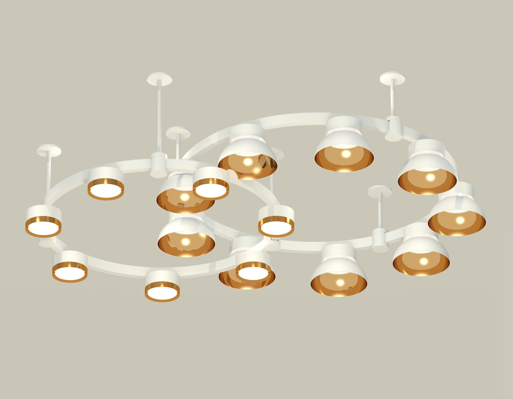Светильник Ambrella light XR92211110/16 SWH/PYG/CL белый песок/золото желтое полированное/прозрачный GX53