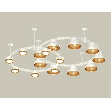 Светильник Ambrella light XR92211110/16 SWH/PYG/CL белый песок/золото желтое полированное/прозрачный GX53