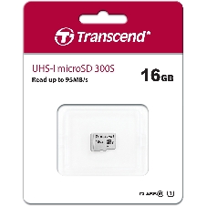 Флеш карта microSD 16Gb Transcend microSDHC Class 10 UHS-1 U1, (без адаптера), TLC