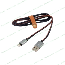 Кабель Rexant USB кабель для iPhone 5/6/7 моделей, шнур в джинсовой оплетке