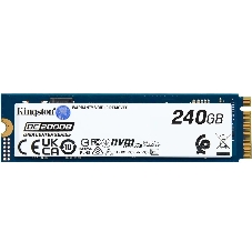 Накопитель SSD Kingston DC2000B, 240Gb, PCIe 4.0 x4, M.2 2280, R/W 4500/400