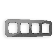 Рамка OMEGA Radian (Антрацит серый Стекло органическое) 4-ая OF320654