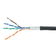 Кабель Cablexpert FPC-5051E-4-CU-OUT, FTP outdoor 4x2x0.51, медный, FLUKE TEST, кат.5e, однож., 305м, катушка, черный
