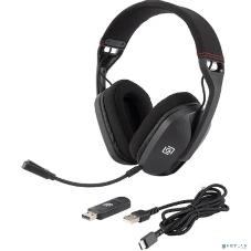 Гарнитура Oklick HS-L750G чёрный, беспроводная + проводная, радиоканал, до 18 ч