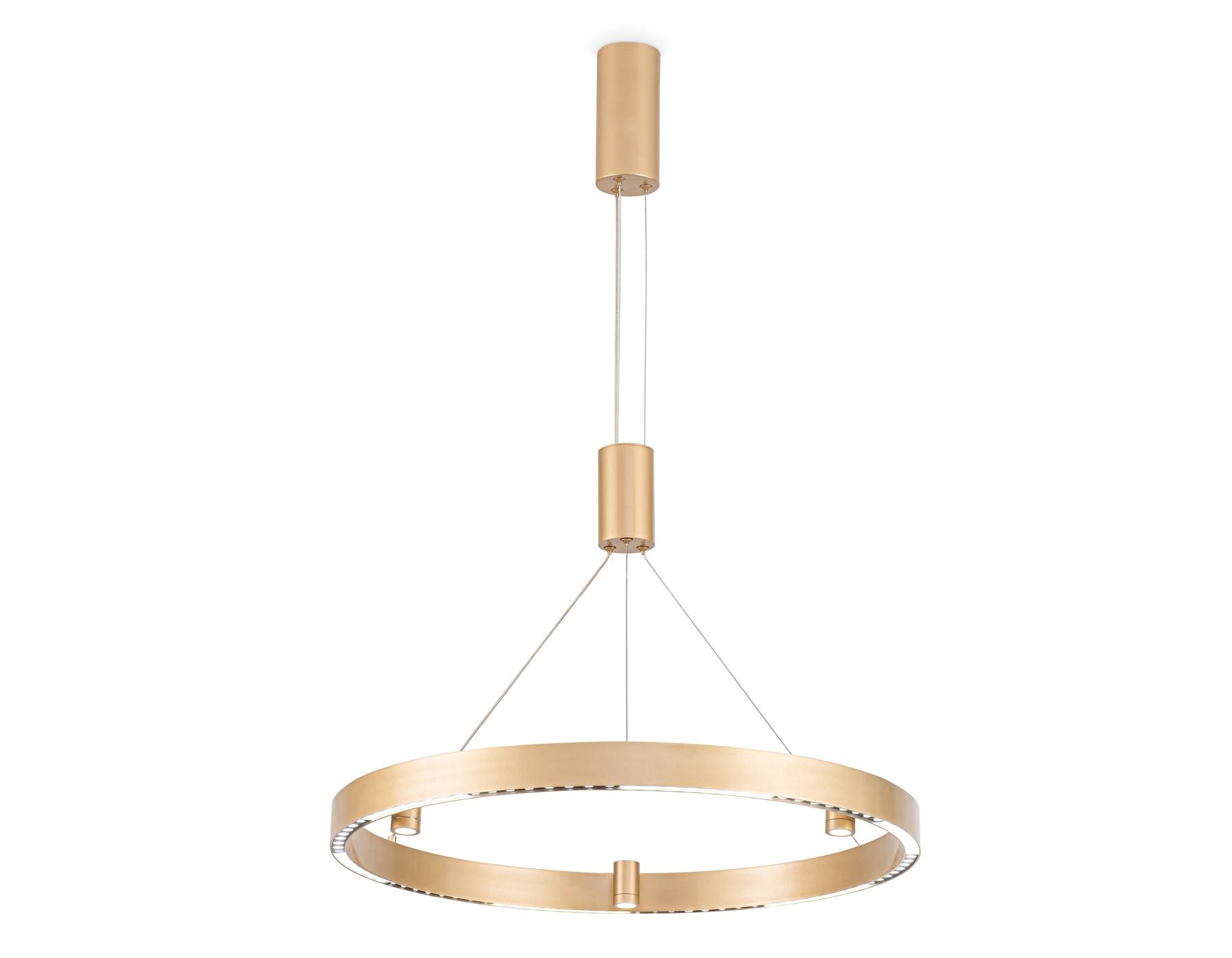 Подвесной светодиодный светильник Ambrella light FL5846/1+3 GD золото 40W 3000K/4200K/6400K D600*1200 (без ПДУ)