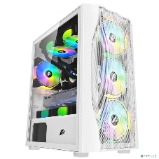 Компьютерный корпус 1STPLAYER FIREBASE X3-M белый, mATX, TG, 4x120мм LED fans inc.