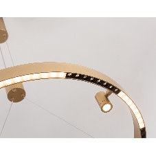 Подвесной светодиодный светильник Ambrella light FL5846/1+3 GD золото 40W 3000K/4200K/6400K D600*1200 (без ПДУ)