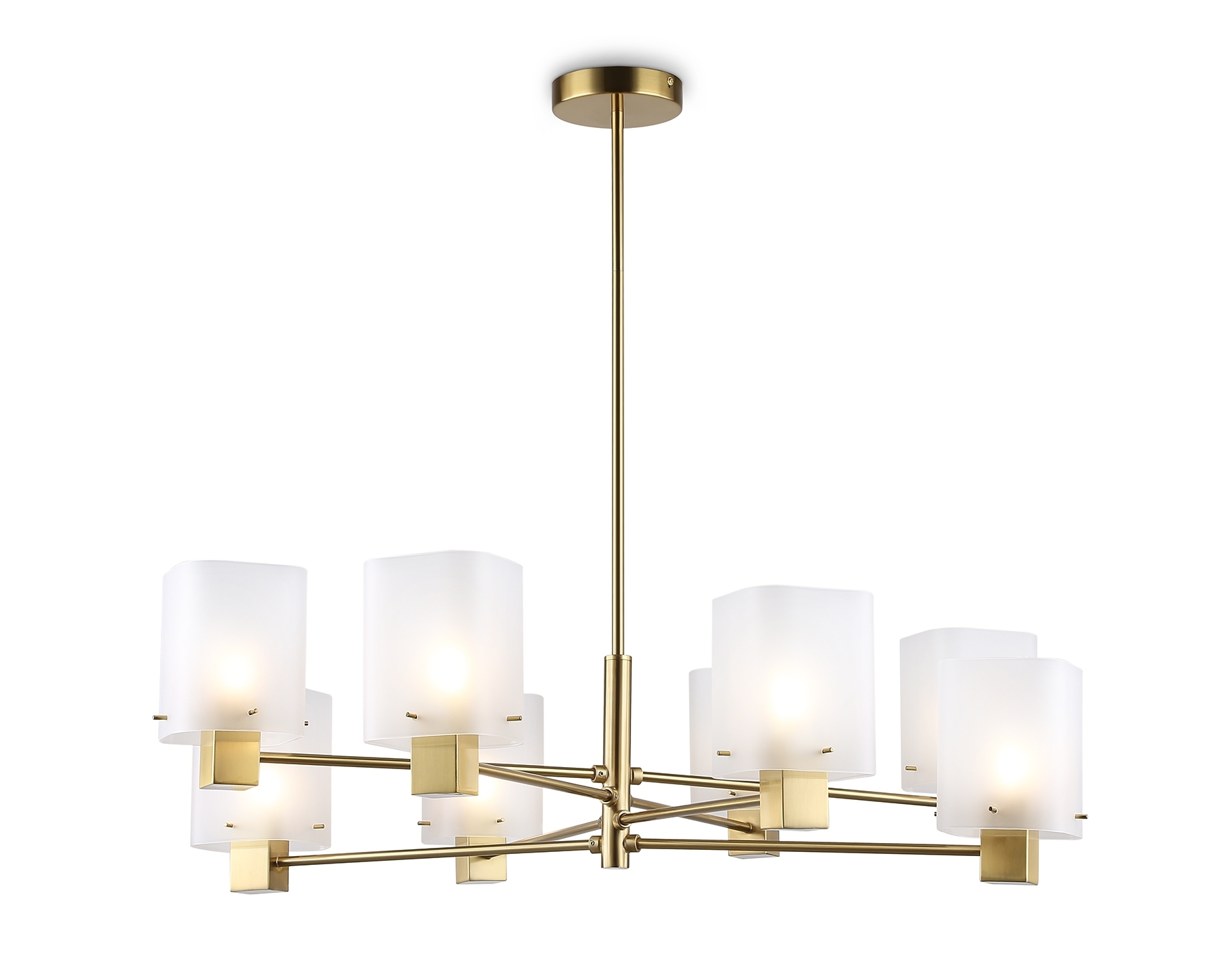 Люстра Ambrella light LH57033/8 BS/SM латунь/дымчатый E14/8 max 40W D830*710