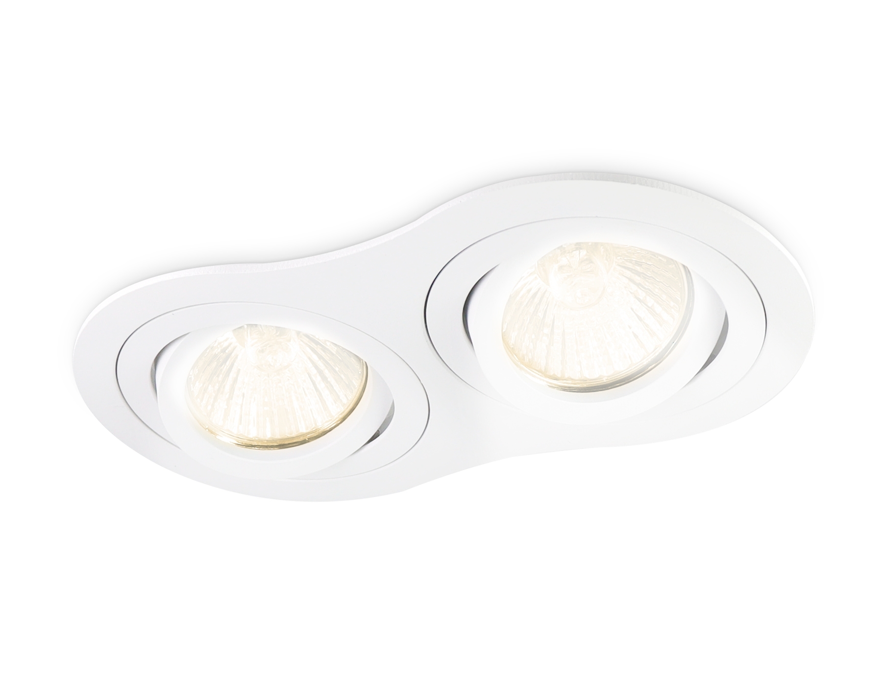 Встраиваемый поворотный точечный светильник Ambrella light TN102505/2 WH белый GU5.3 175*95*28