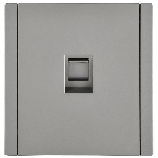 Розетка компьютерная RJ45 кат.5E IEK FORTE&PIANO FP532 сталь
