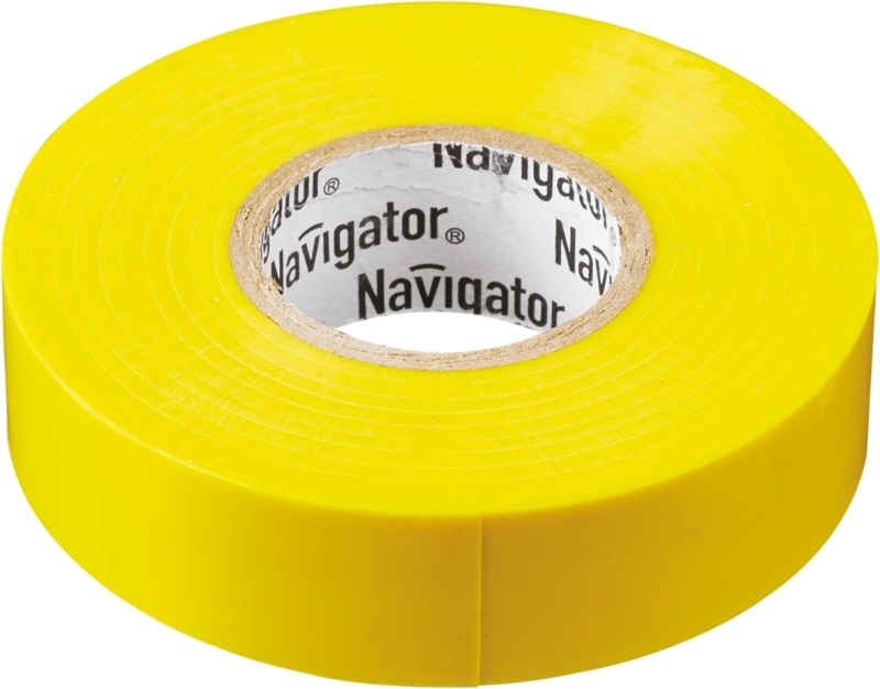 Изолента ПВХ Navigator 19 мм (рул.20м) жел. NIT-A19-20/Y