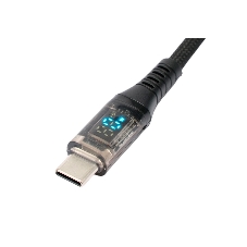Кабель USB2.0 Cablexpert CCP-USB2-CMCM-SCR-1M, Type-C/Type-C, 6A, 66Вт, PD/QC3.0, дисплей, оплетка, медь, 1м, черный, пакет