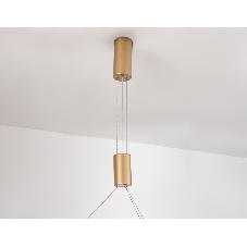 Подвесной светодиодный светильник Ambrella light FL5846/1+3 GD золото 40W 3000K/4200K/6400K D600*1200 (без ПДУ)