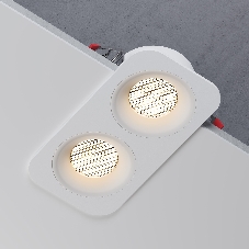 15277/LED / Светильник встраиваемый 20W 3000K белый IP44