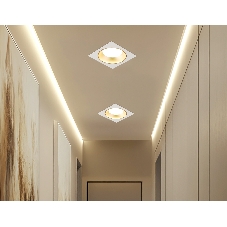 Светильник Ambrella light TN52338 SWH/SGD белый песок/золото песок GX53 max 12W 115*115*25