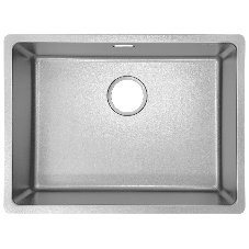 Мойка кухонная GranFest METAL 5944 silver 1 чаша 550*400*205, общий размер: 590*440*200, монтаж: универсальный, материал: нержавеющая сталь AISI 304, цвет: серебро
