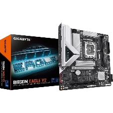 Материнская плата GIGABYTE B860M EAGLE V2, LGA1851, Intel B860, 2xDDR5, 4xSATA, 2xM.2, 2xPCIe x16, DisplayPort, HDMI, 1x2.5Gb LAN, 3x3.5 мм, 7.1, microATX