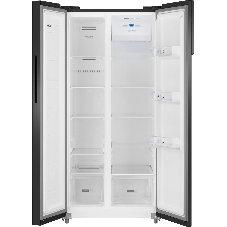 Холодильник Weissgauff WSBS 500 Inverter NoFrost Black двухкамерный 270/180л морозилка слева, No Frost, Side by Side