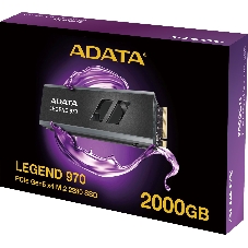 Накопитель SSD ADATA LEGEND 970, 2Tb, PCIe 5.0 x4, M.2 2280, NVMe, R/W 10000/10000, с радиатором