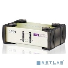 Переключатель ATEN KVM Switch CS82U-AT KVM-переключатель, VGA/SVGA+KBD+MOUSE, 1> 2 блока/порта/port PS2/USB, с KVM-шнурами PS2/USB 2х1.2м