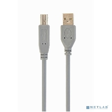 Кабель Filum USB 2.0, 1.8 м., серый, разъемы: USB A male-USB B male, пакет. (FL-C-U2-AM-BM-1.8M)