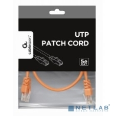 Патч-корд UTP Cablexpert cat.5e, 0.25м, литой, многожильный, оранжевый
