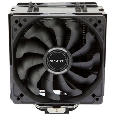 Кулер для процессора Alseye S120D-B черный, 120 мм, алюминий/медь, 1700 об/мин, 38.8 дБ, 4 pin, 135 Вт, 153 мм