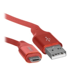 Кабель Crown USB - microUSB CMCU-3103M red