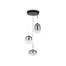 Подвесной светодиодный светильник Ambrella light LH11099/3 BK/SM черный/дымчатый 12W 3000K D350*1505