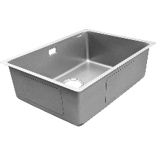 Мойка кухонная GranFest METAL 5944 silver 1 чаша 550*400*205, общий размер: 590*440*200, монтаж: универсальный, материал: нержавеющая сталь AISI 304, цвет: серебро