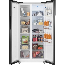 Холодильник Weissgauff WSBS 500 Inverter NoFrost Black двухкамерный 270/180л морозилка слева, No Frost, Side by Side